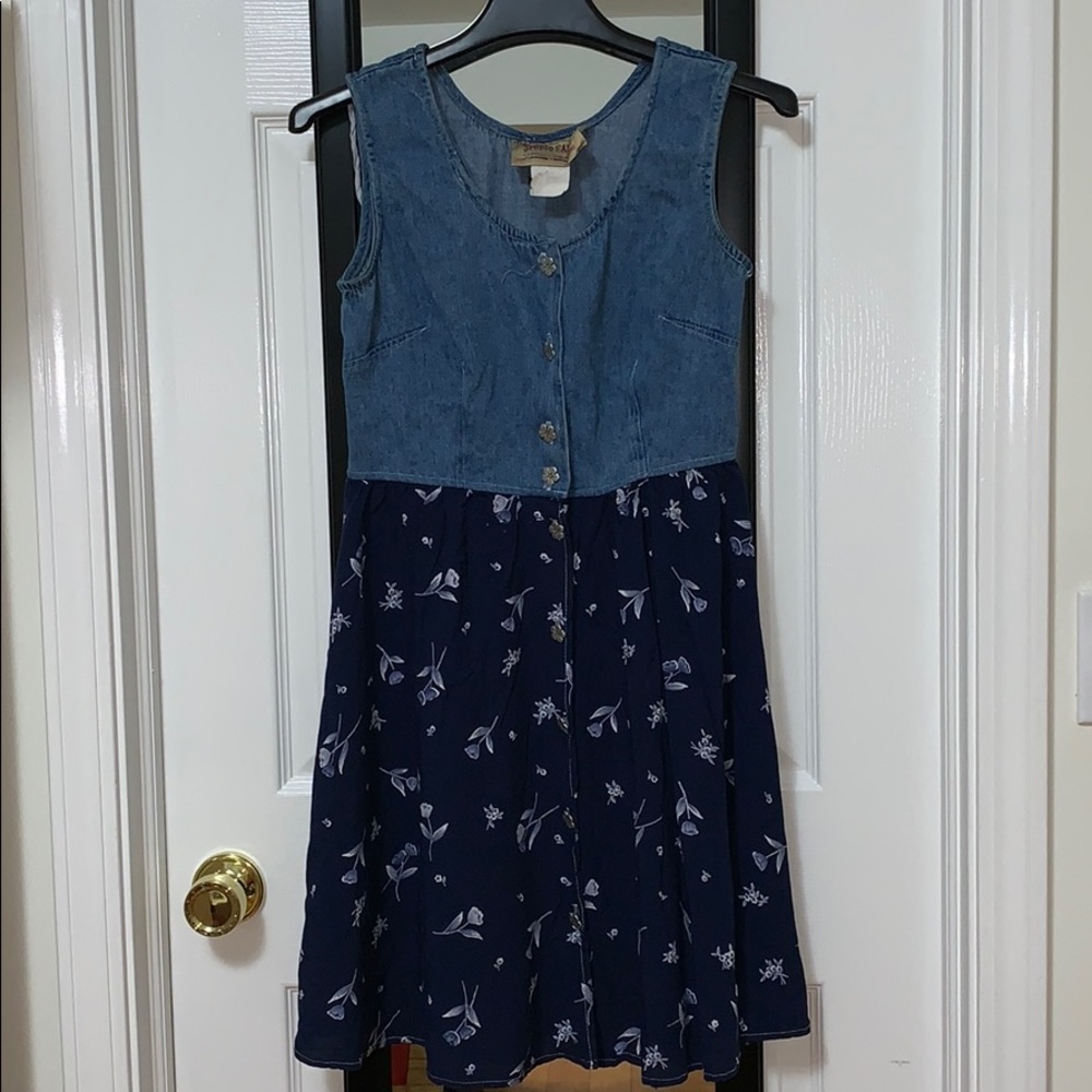Vintage Studio Ease Denim Combo Dress